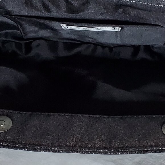 Clutch Purse by La Regale Shiny Gunmetal gray - Picture 8 of 10